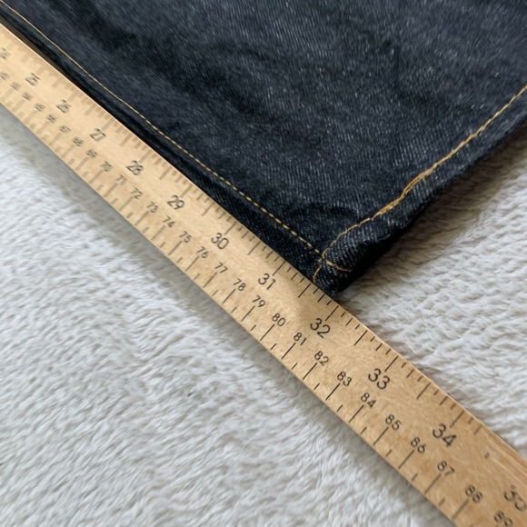 Levis 501 Jeans Mens 46x34(46x32) Black Button Fly Straight Denim 100% Cotton - Picture 6 of 13